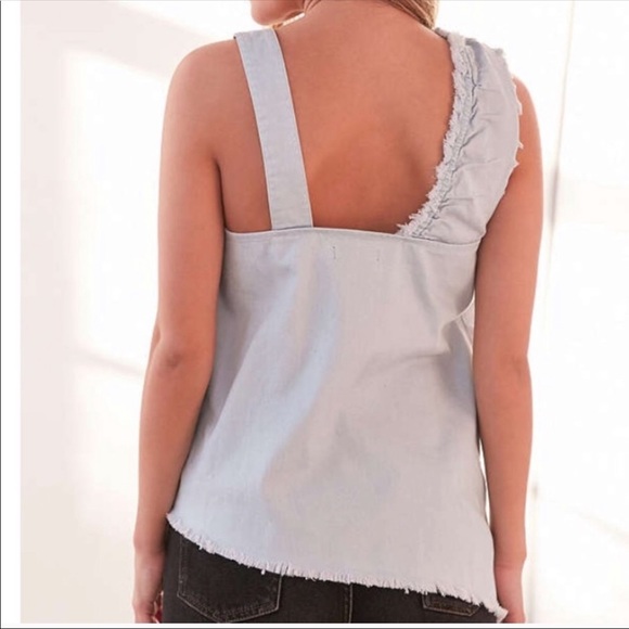 🚌 BDG | Urban Outfitters Chambray Tank Frayed S - Picture 2 of 7